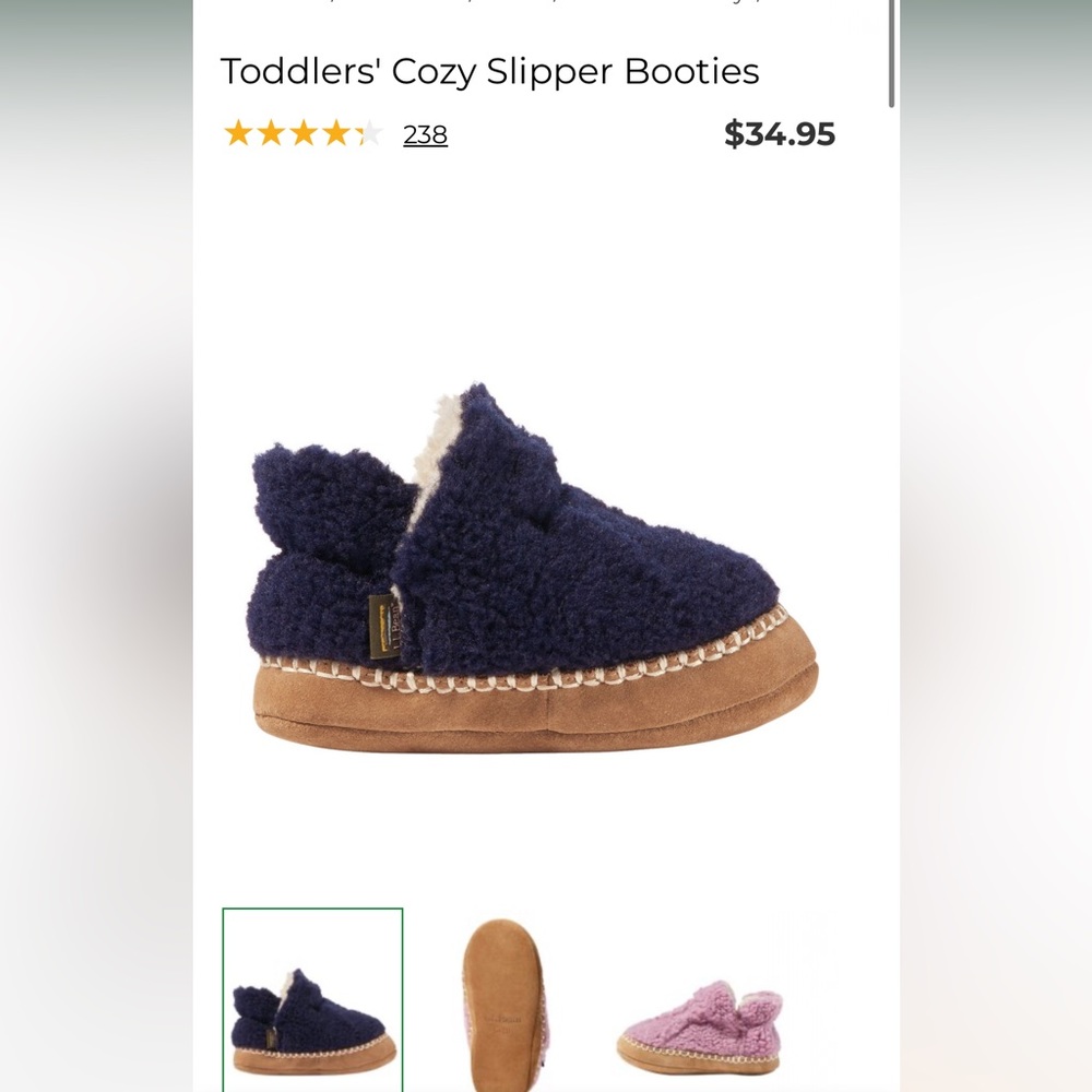 L.L. Bean Toddler Cozy Slipper booties